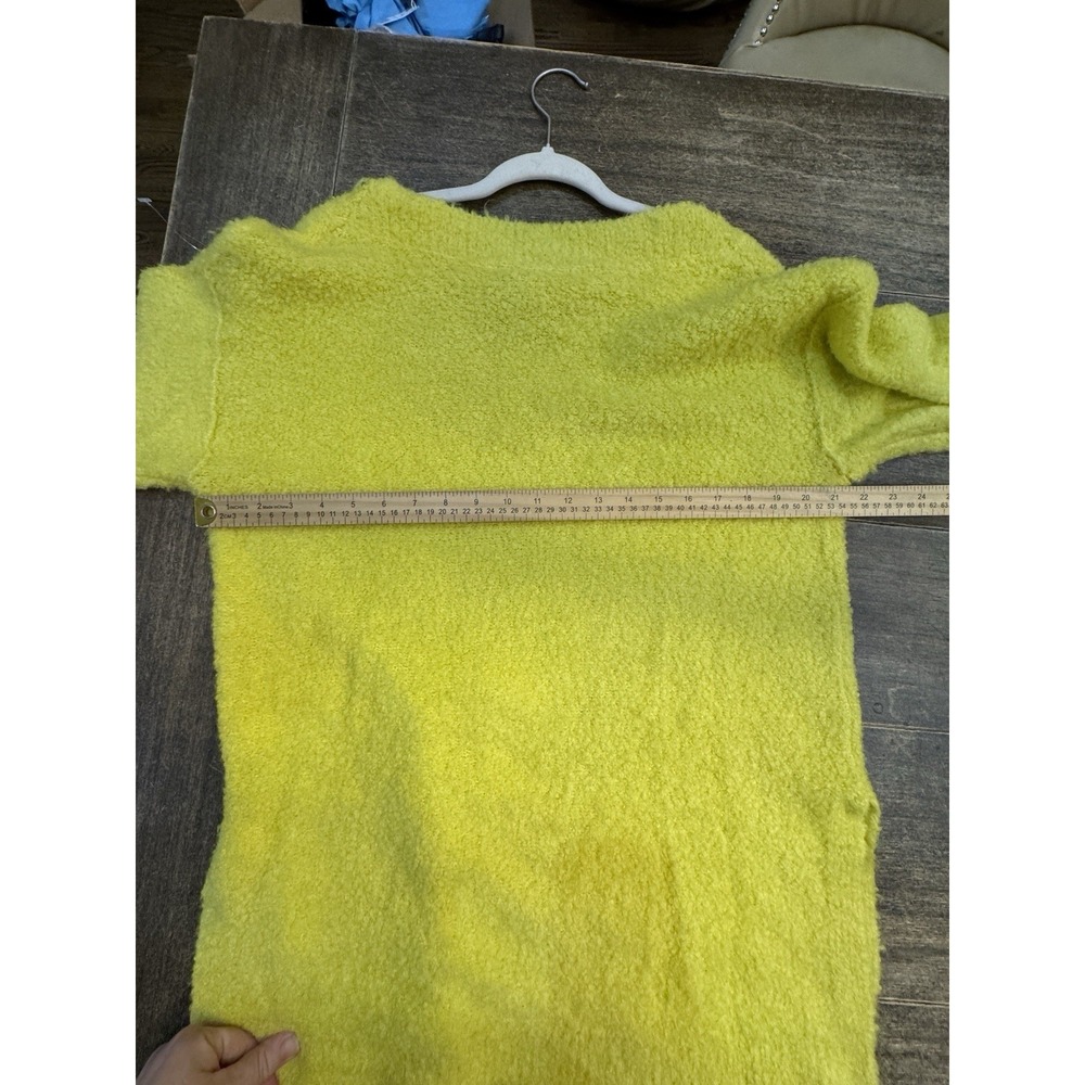 Anthropologie Pilcro Teddy Sweater‎ V-Neck Relaxed Tunic Style Yellow Size Small - Picture 7 of 11